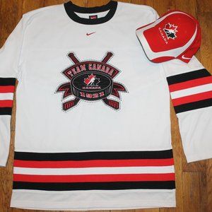 Vintage 90s Nike Team Canada Shirt + Hat